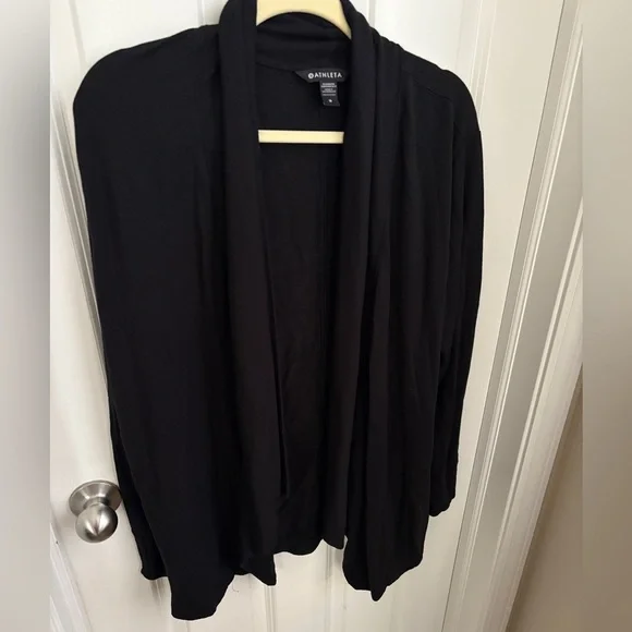 Athleta Pranayama Restore Rib Wrap Black Women’s Medium Athleisure Balletcore - Picture 5 of 8